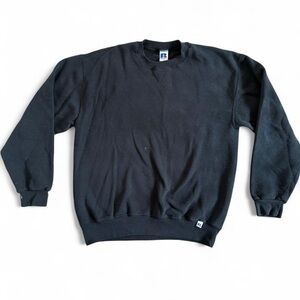 Russell Athletic Black Blank Sweatshirt